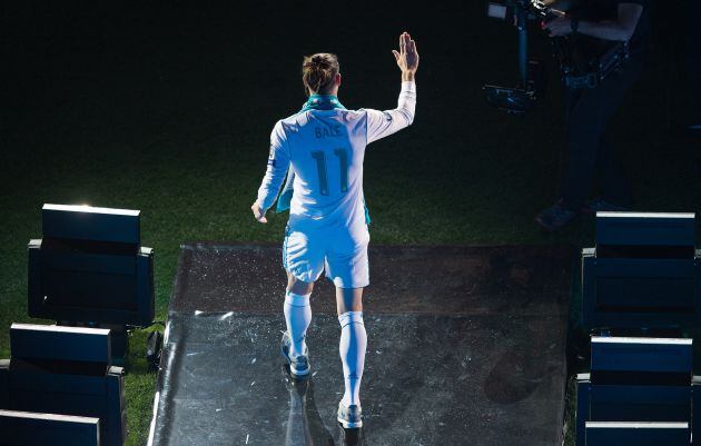 Gareth Bale en la celebración de la última Champions