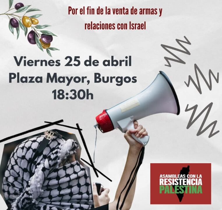 Concentración contra el comercio de armas con Israel y a favor de Palestina