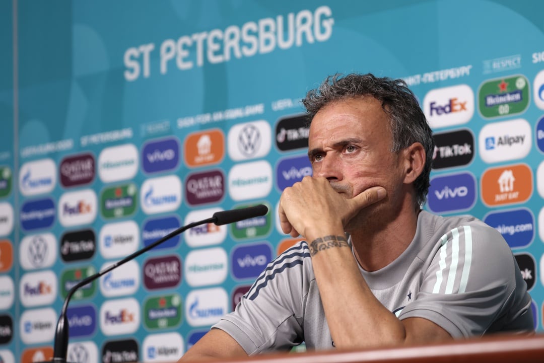 Luis Enrique en la conferencia de prensa previa a los cuartos de final de la Eurocopa 2020