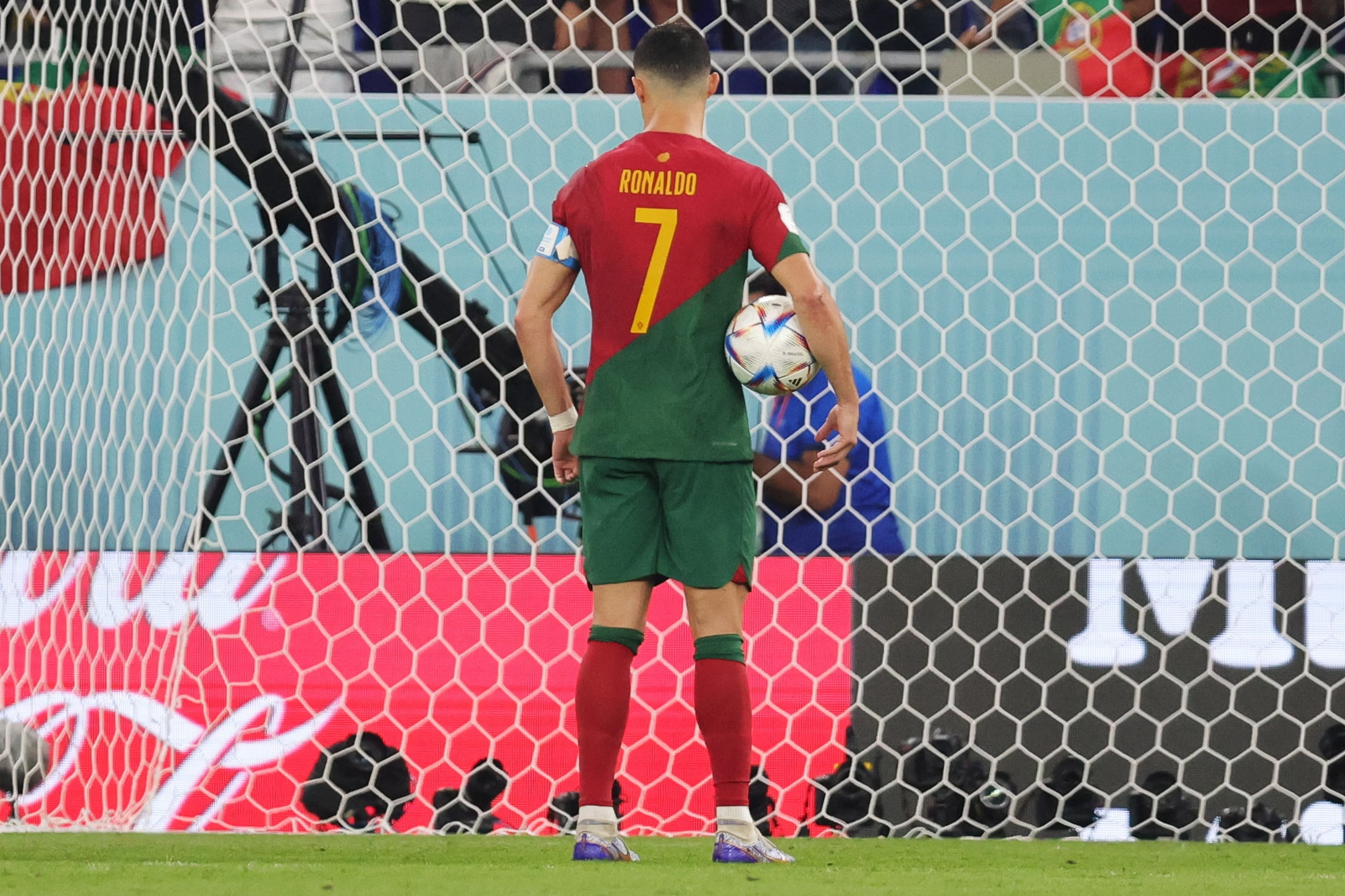 Cristiano Ronaldo en el Mundial de Qatar 2022. EFE/EPA/Abir Sultan