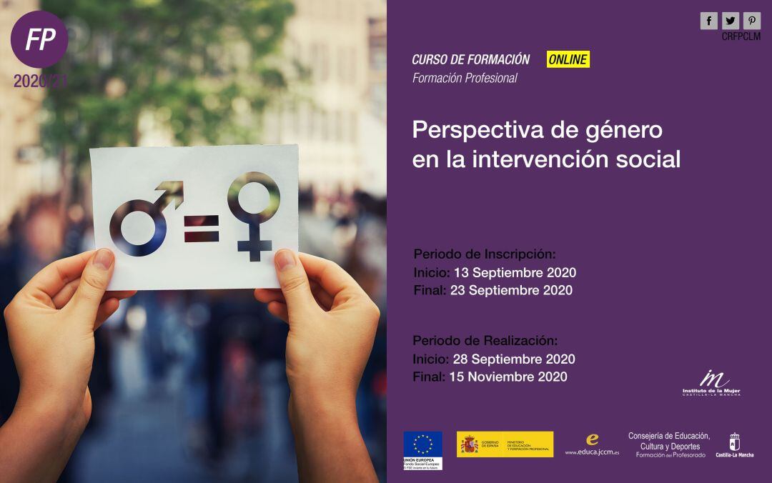 Cartel del curso de formación que se impartirá desde Ciudad Real