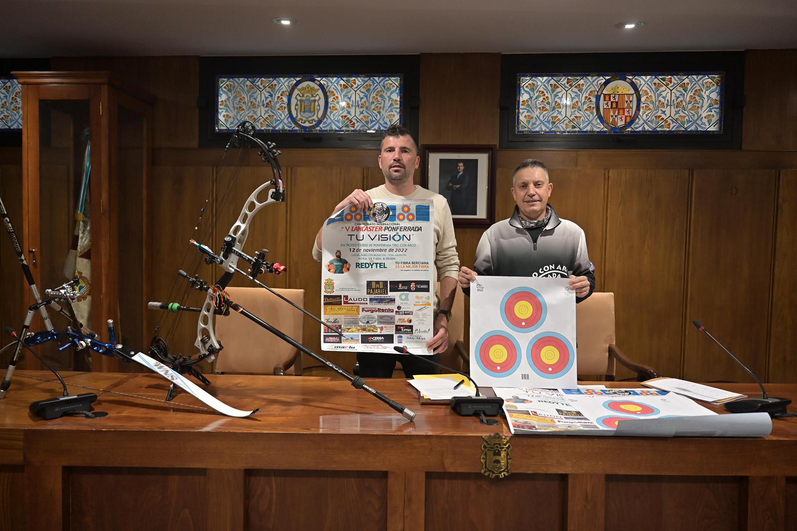 Fernando Barredo con el concejal de deportes Iván Castrillo