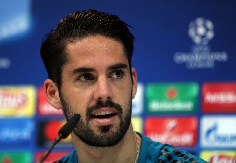 Isco, en la sala de prensa