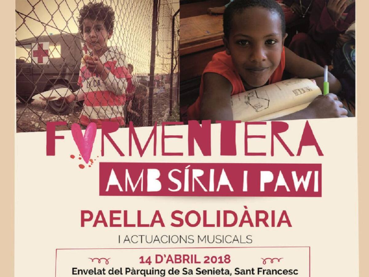 Formentera se vuelva con Siria y Etiopía en su III Paella Solidaria