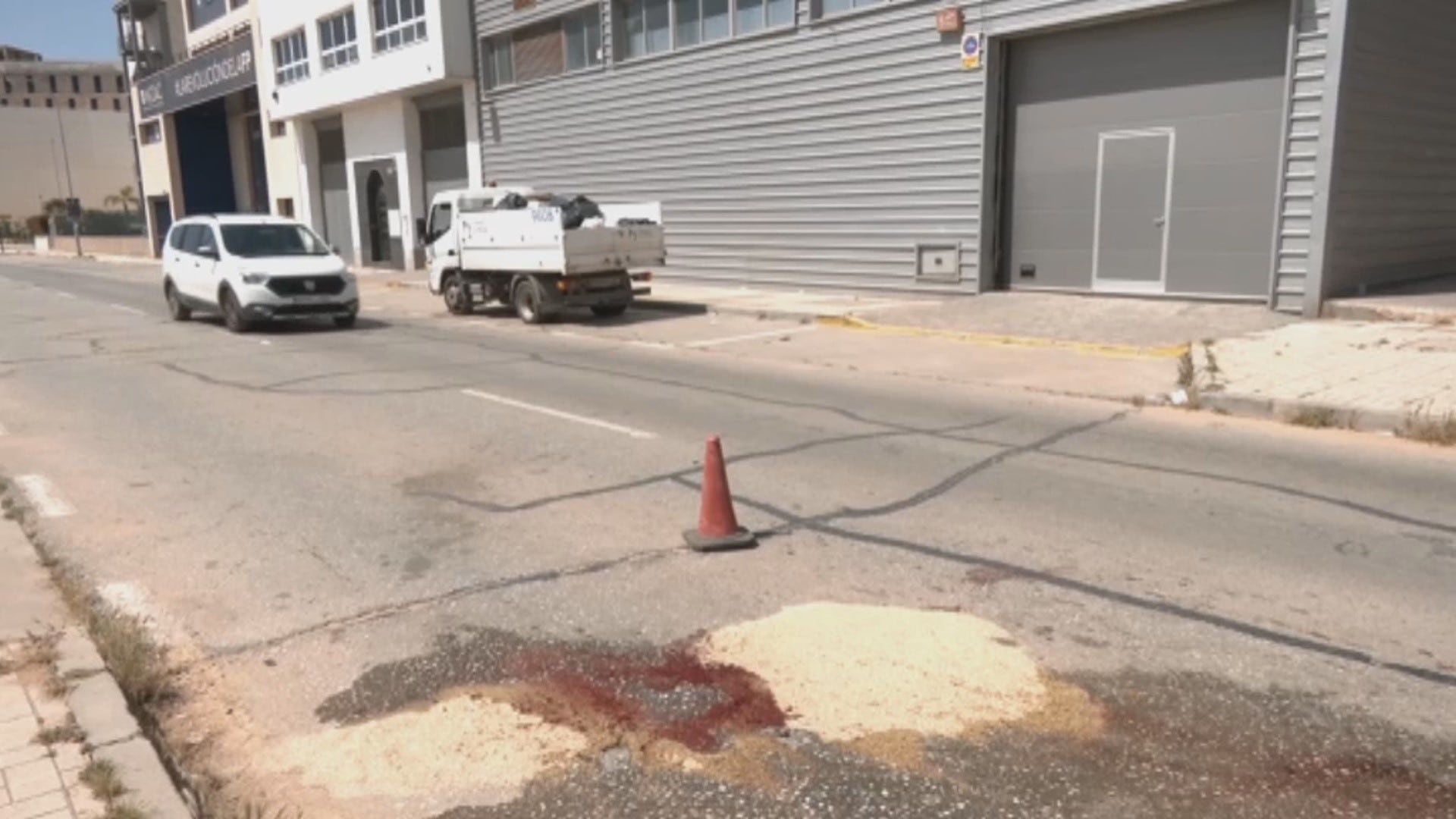 El lugar del atropello este pasado domingo