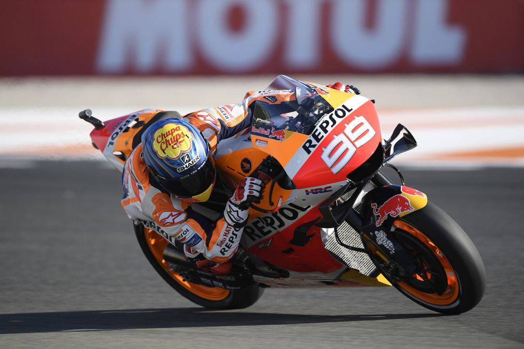 Jorge Lorenzo durante el Gran Premio de la Comunidad Valenciana.