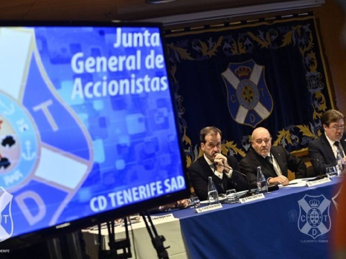 La Junta General Ordinaria y Extraordinaria del CD Tenerife se celebrará los días 21 y 22 de diciembre
