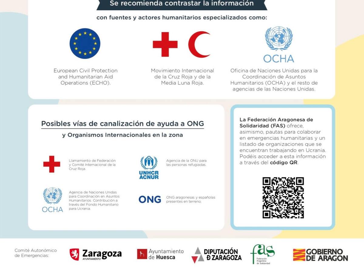La Comarca recomienda que la ayuda a Ucrania se realice por los cauces oficiales