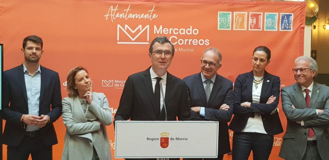 El alcalde de Murcia, Juan José Ballesta, en el acto de presentación del Campeonato de España de Ciclismo
