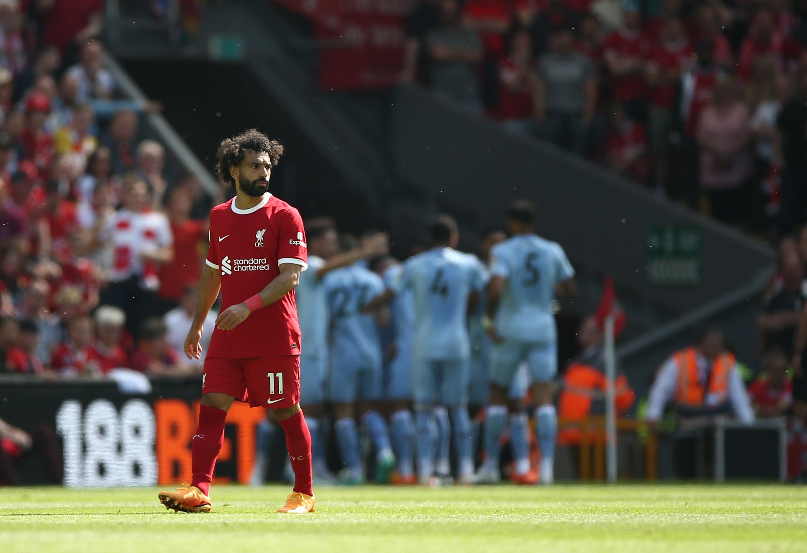 Salah en el partido frente al Aston Villa