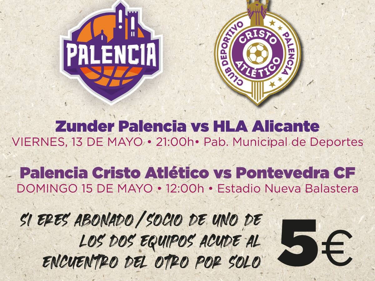 Zunder Palencia y el Palencia Cristo Atlético unen fuerzas por el deporte palentino