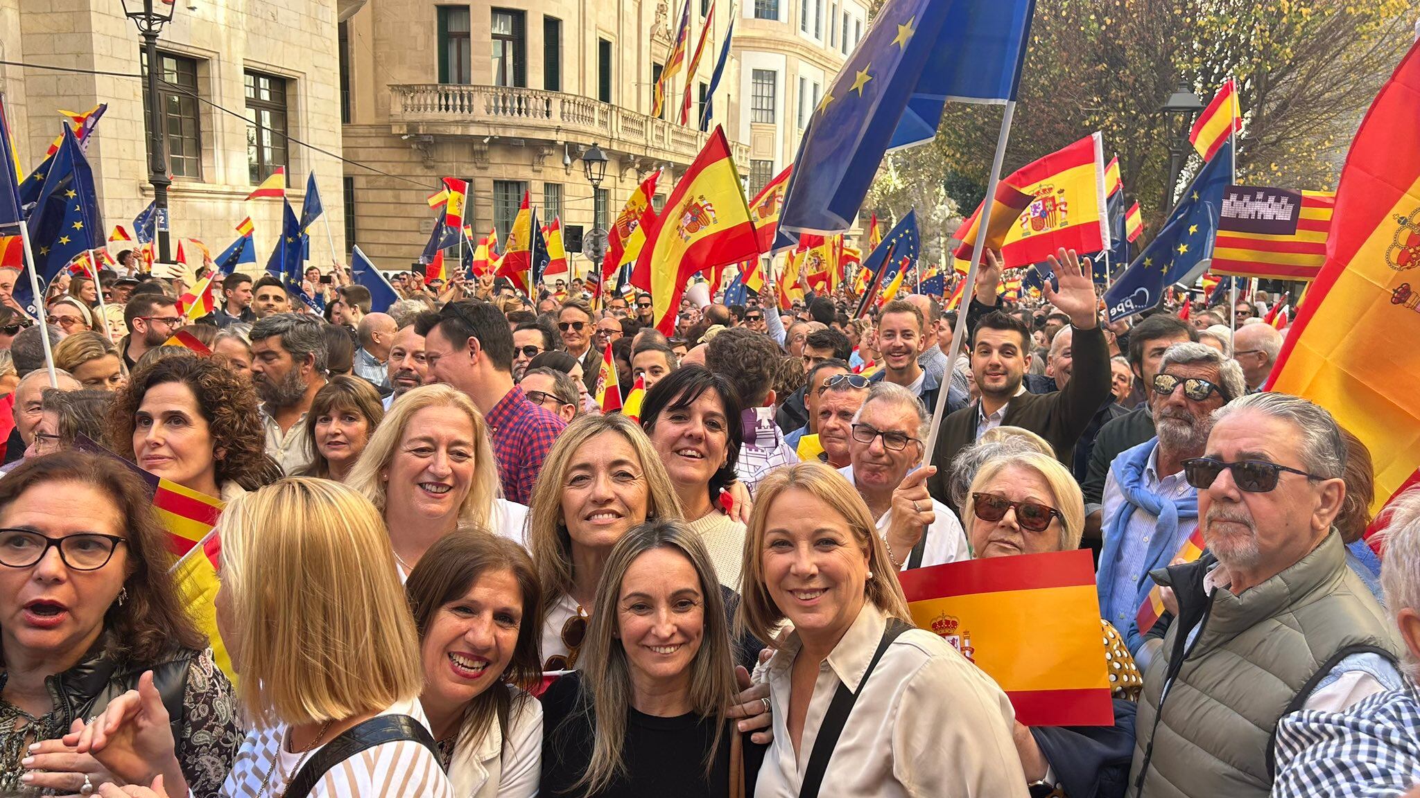 Dirigents populars de Menorca a la concentració de Palma