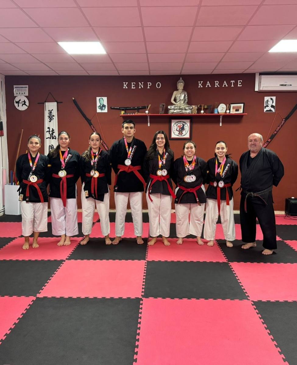 Kenpoistas linarenses que participaron en el europeo celebrado en tierras manchegas.