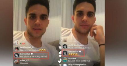 Bartra, en Instagram.