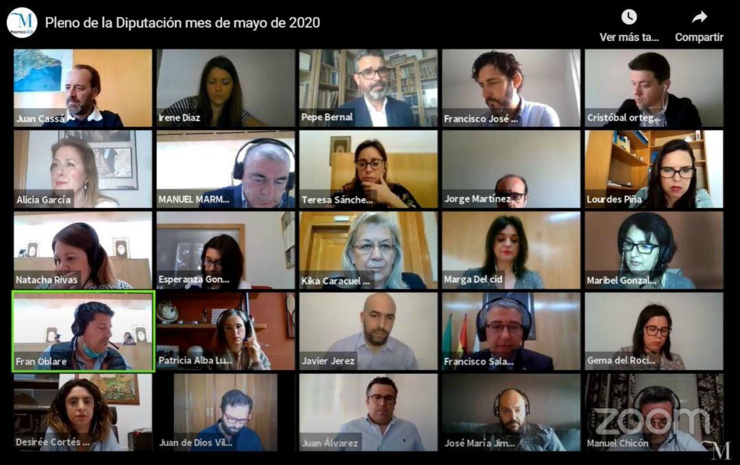 Un momento del pleno provincial de este miércoles