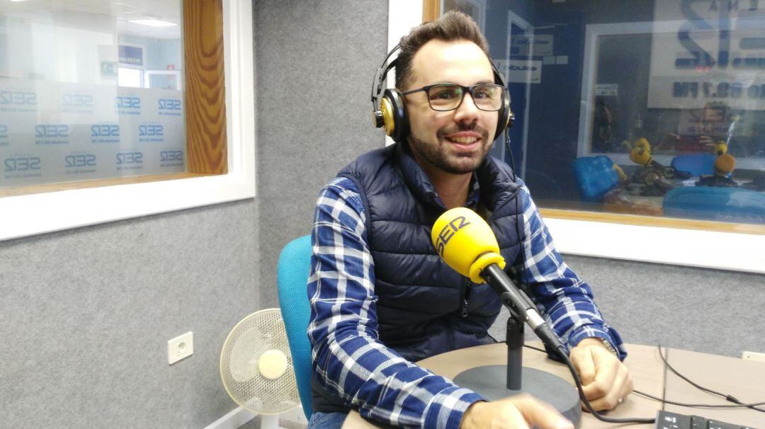 Echedey Eugenio, concejal portavoz de CC-PNC en Arrecife, en los estudios de SER Lanzarote.