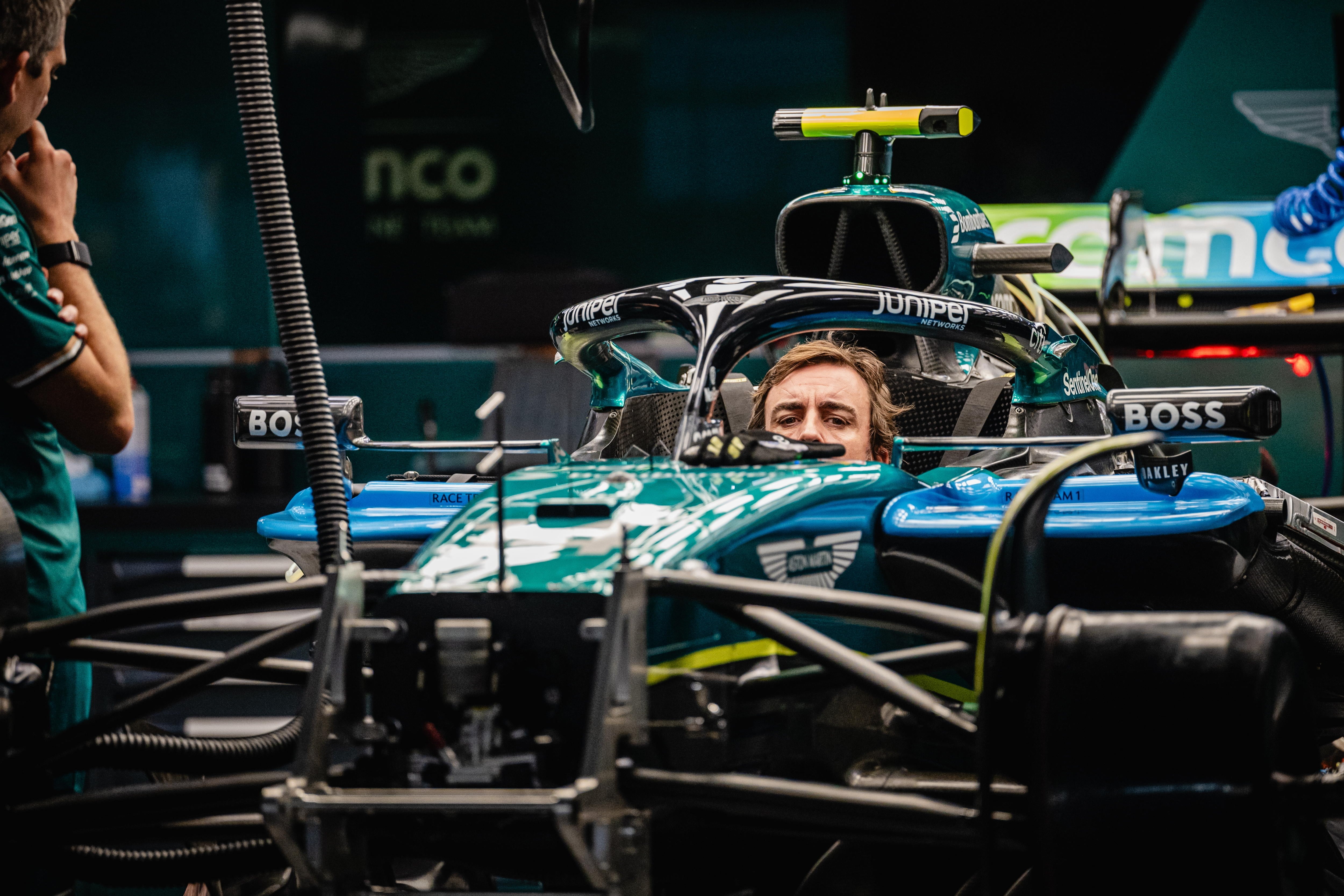 Fernando Alonso, sobre su Aston Martin, antes del GP de Singapore de la temporada 2024