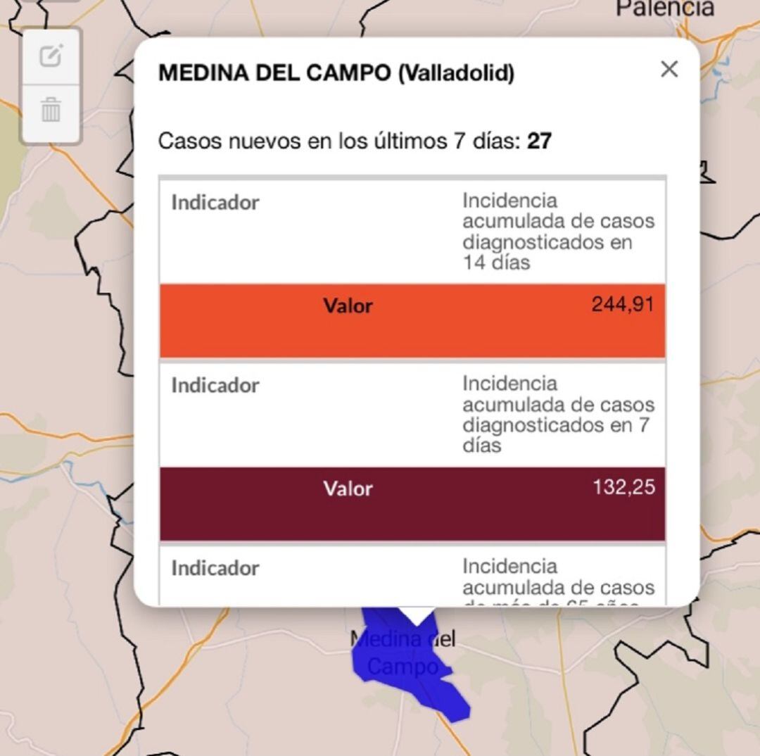 La incidencia sigue en ascenso en Medina del Campo y obliga a cerrar el interior de bares