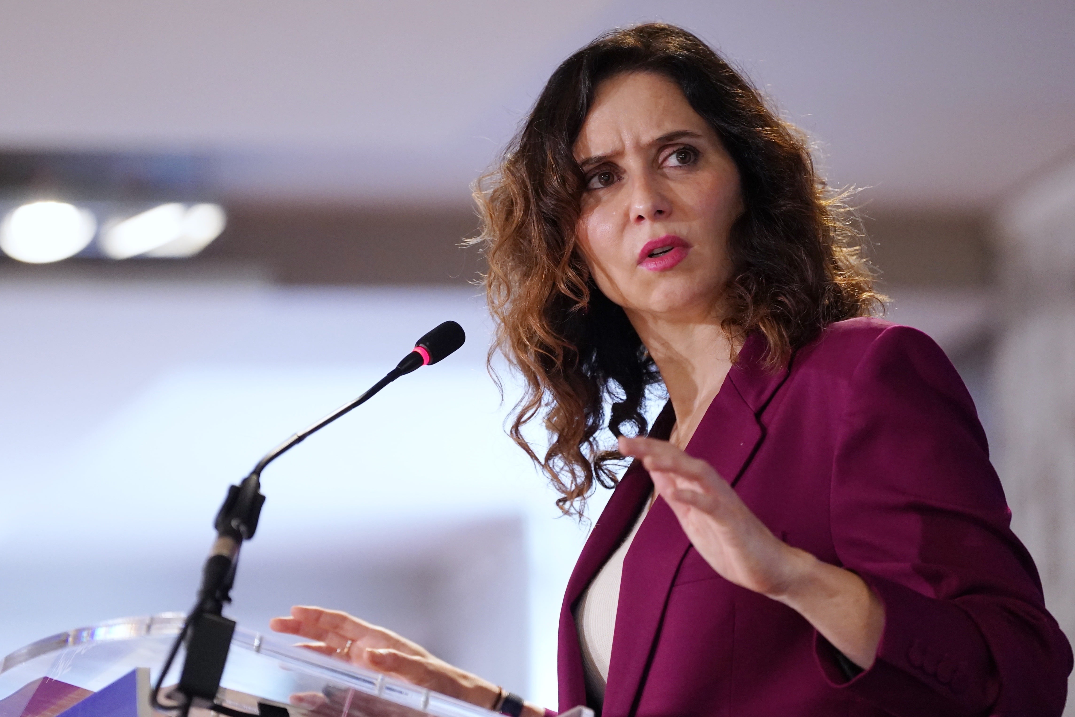 La presidenta de la Comunidad de Madrid, Isabel Díaz Ayuso