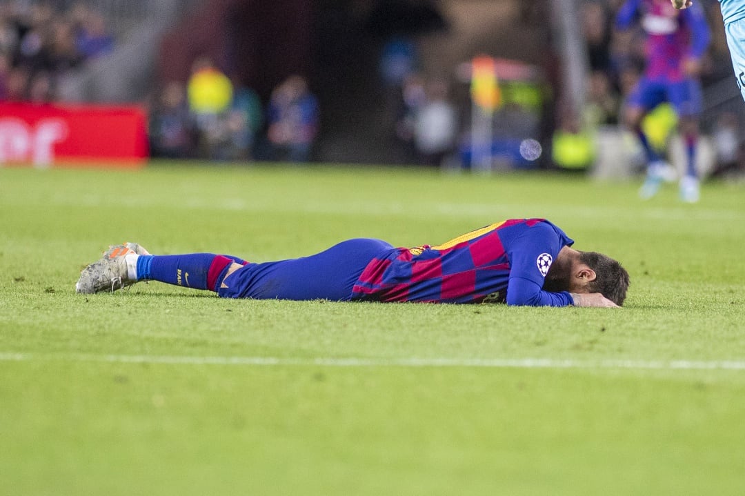 Lionel Messi durante el Barça - Slavia de Praga