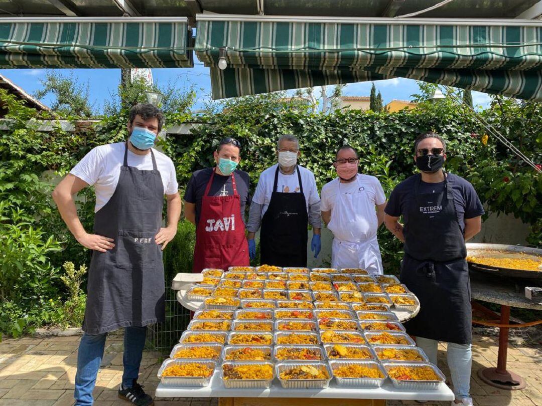 Miembros de la Filà Templaris de Dénia.