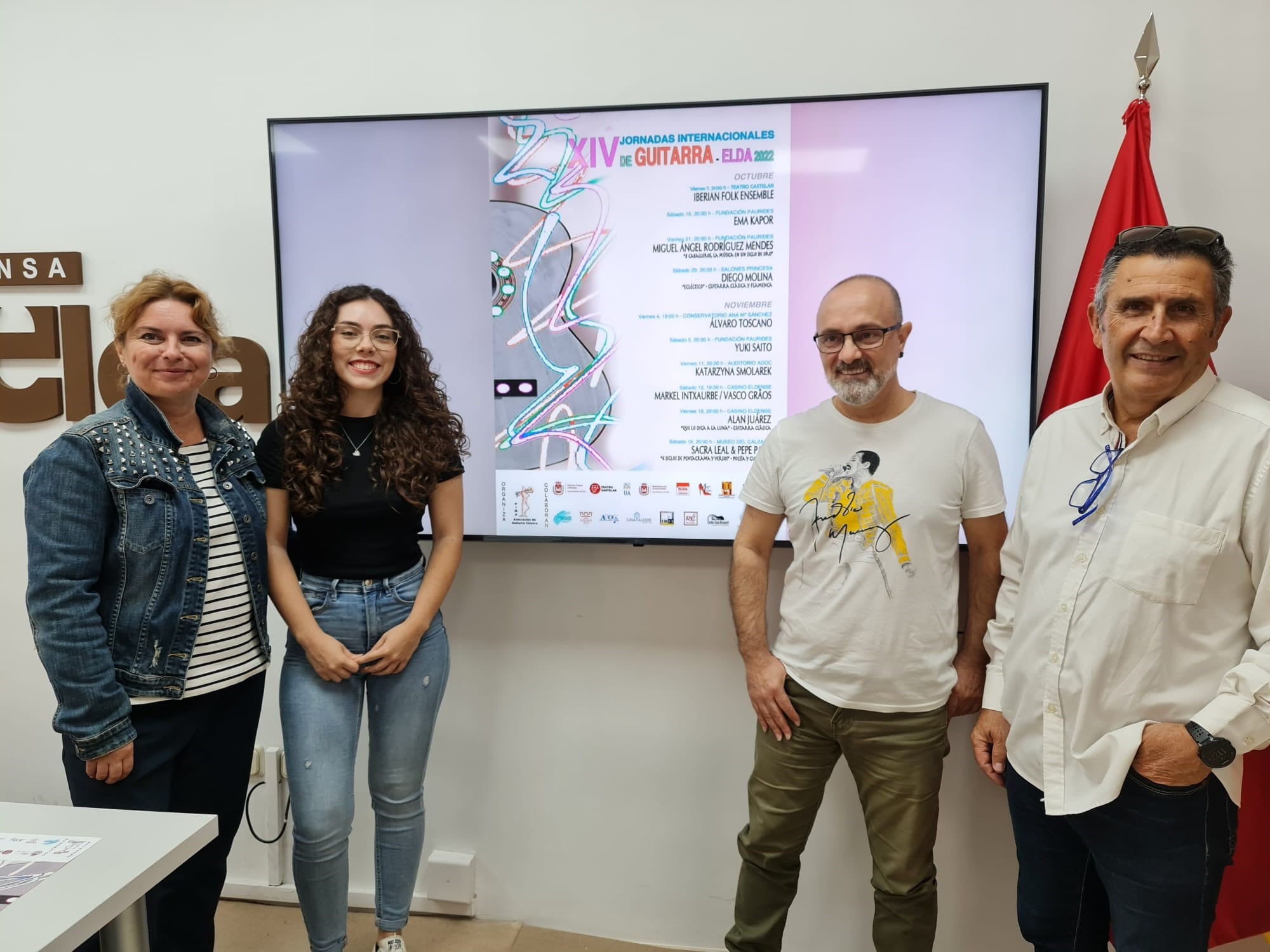 Rosa Vidal, Marina Payá, Pepe Payá y Amado Navalón, durante la presentación de las jornadas.