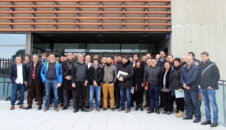 Asistentes a la reunión celebrada en el Centro Cultural Tafalla