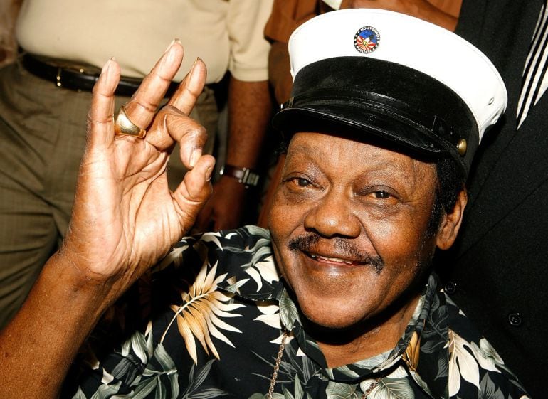 El cantante Fats Domino durante la presentación de un documental sobre su historia