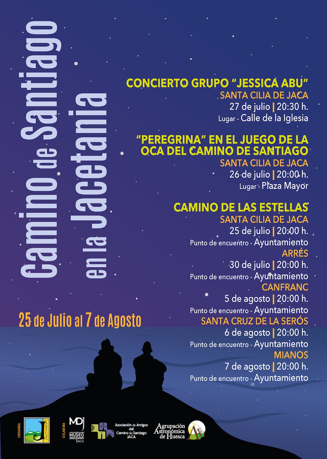 Programa de actividades del Camino de Santiago en la Jacetania