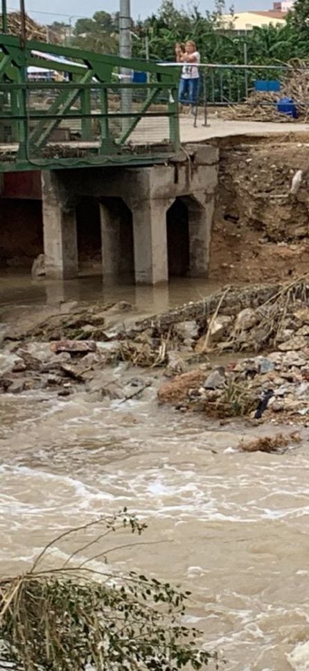 Estado en el que quedó el puente tras la DANA de septiembre de 2019