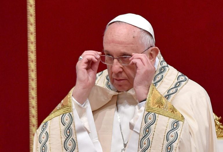 El papa Francisco, en la Basílica de San Pedro