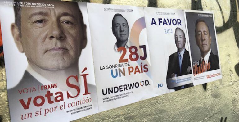 Imagen de los carteles electorales promocionales de &#039;House of cards&#039;