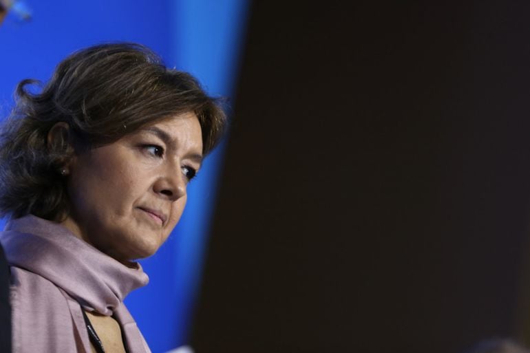 La ministra Isabel García Tejerina, fotografiada dimarts passat en un acte del Fòrum Mundial de l&#039;Aigua de Brasilia.