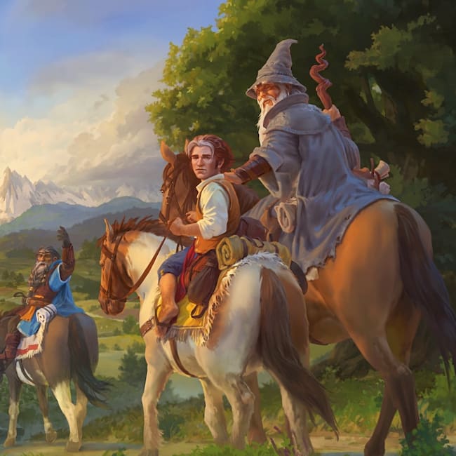 Bilbo echa la vista atrás dubitativo al salir de La Comarca