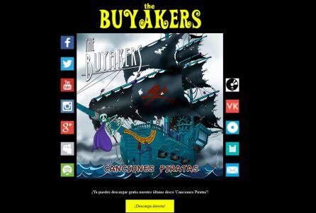 Website de The Buyakers en el que descargar el disco gratuitamente