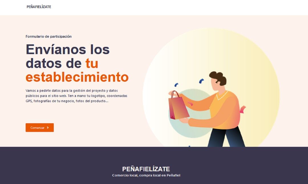 Imagen de la campaña &#039;Peñafielizate&#039; promovida a través del programa &#039;Peñafiel Digital Commerce&#039;.