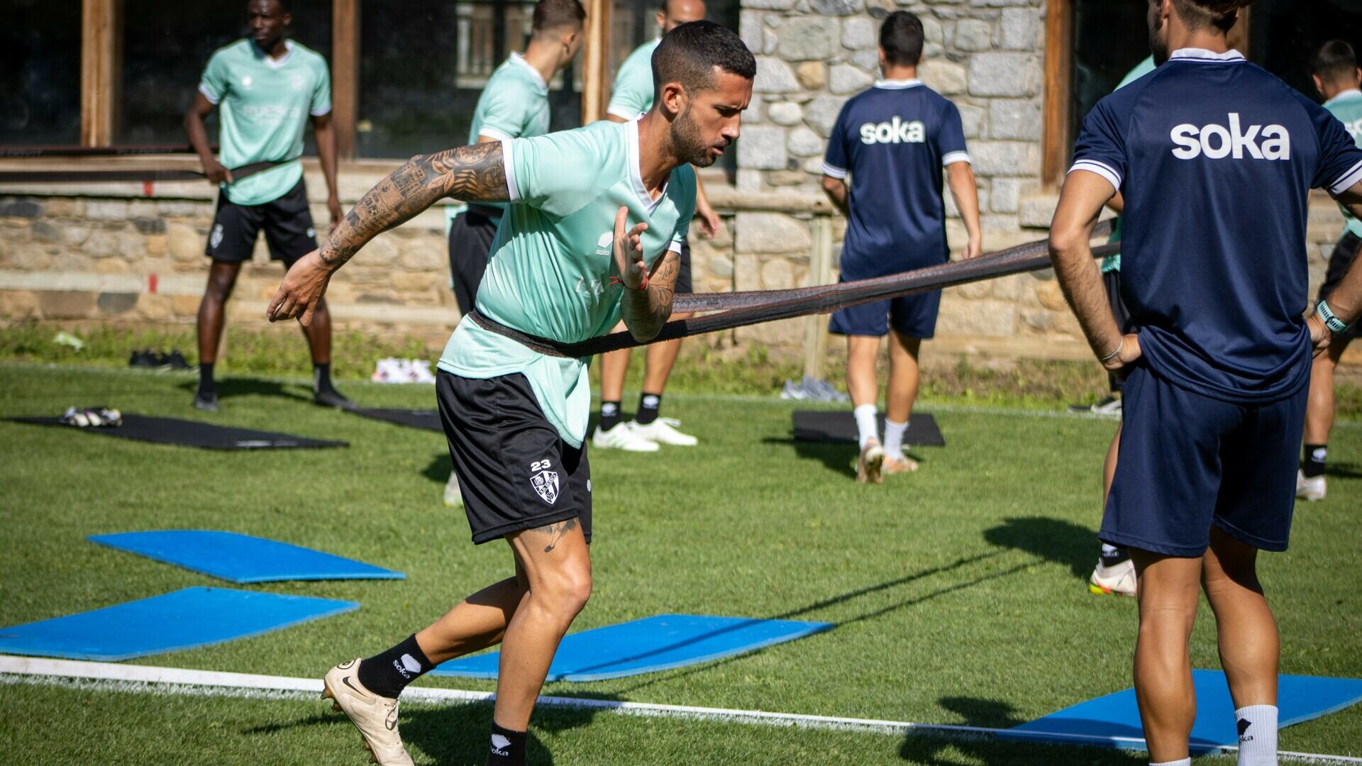 Óscar Sielva en un entrenamiento en Benasque