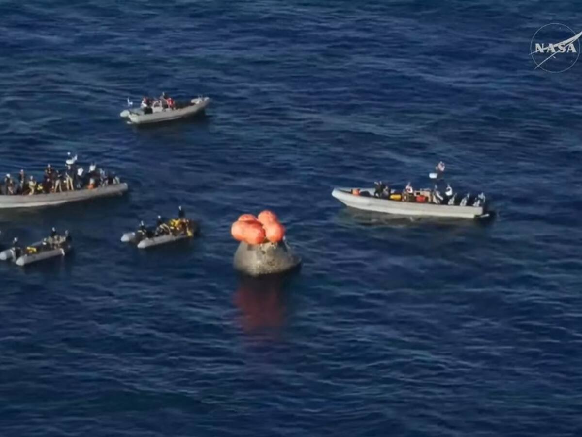 Buzos militares, helicópteros y un rescate dos horas después: así fue el momento en el que los astronautas abandonaron la nave Orión