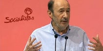 Alfredo Pérez Rubalcaba durante su intervención en la clusura de la Conferencia Política del PSOE