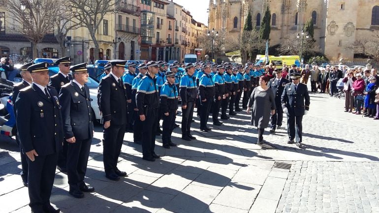 Celebración de la festividad patronal de la Policía Local del pasado año 2017