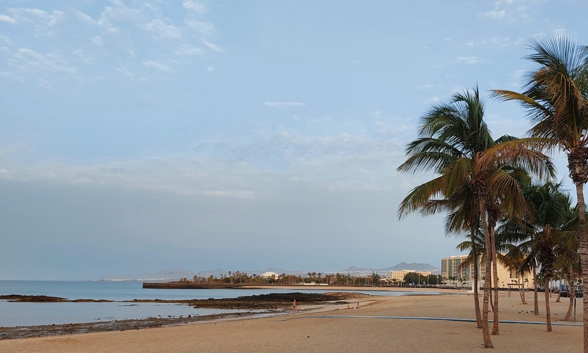 Playa de El Reducto, en Arrecife.