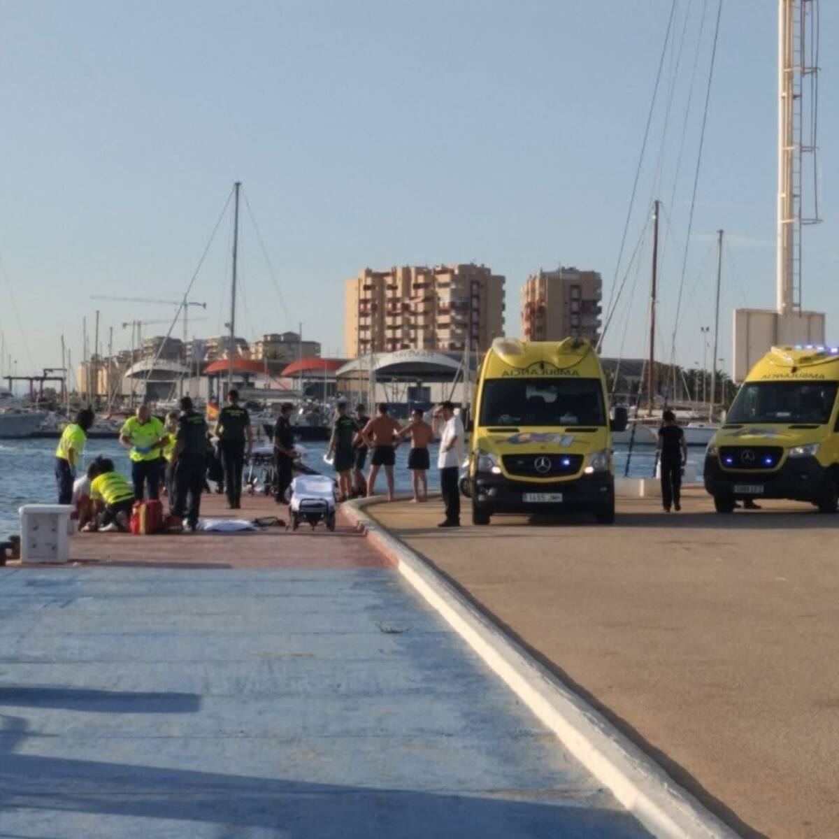 En estado grave el menor de 9 años herido por la hélice de una embarcación en La Manga