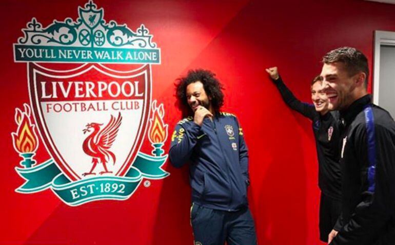 La imagen que Kovacic terminó borrando de sus redes sociales después de que muchos interpretasen que se estaban riendo del Liverpool