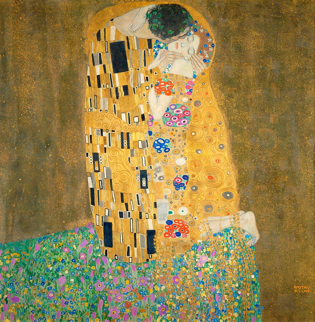 &#039;El beso&#039;, de Gustav Klimt (Austrian, 1862 - 1918) (GraphicaArtis/Getty Images)