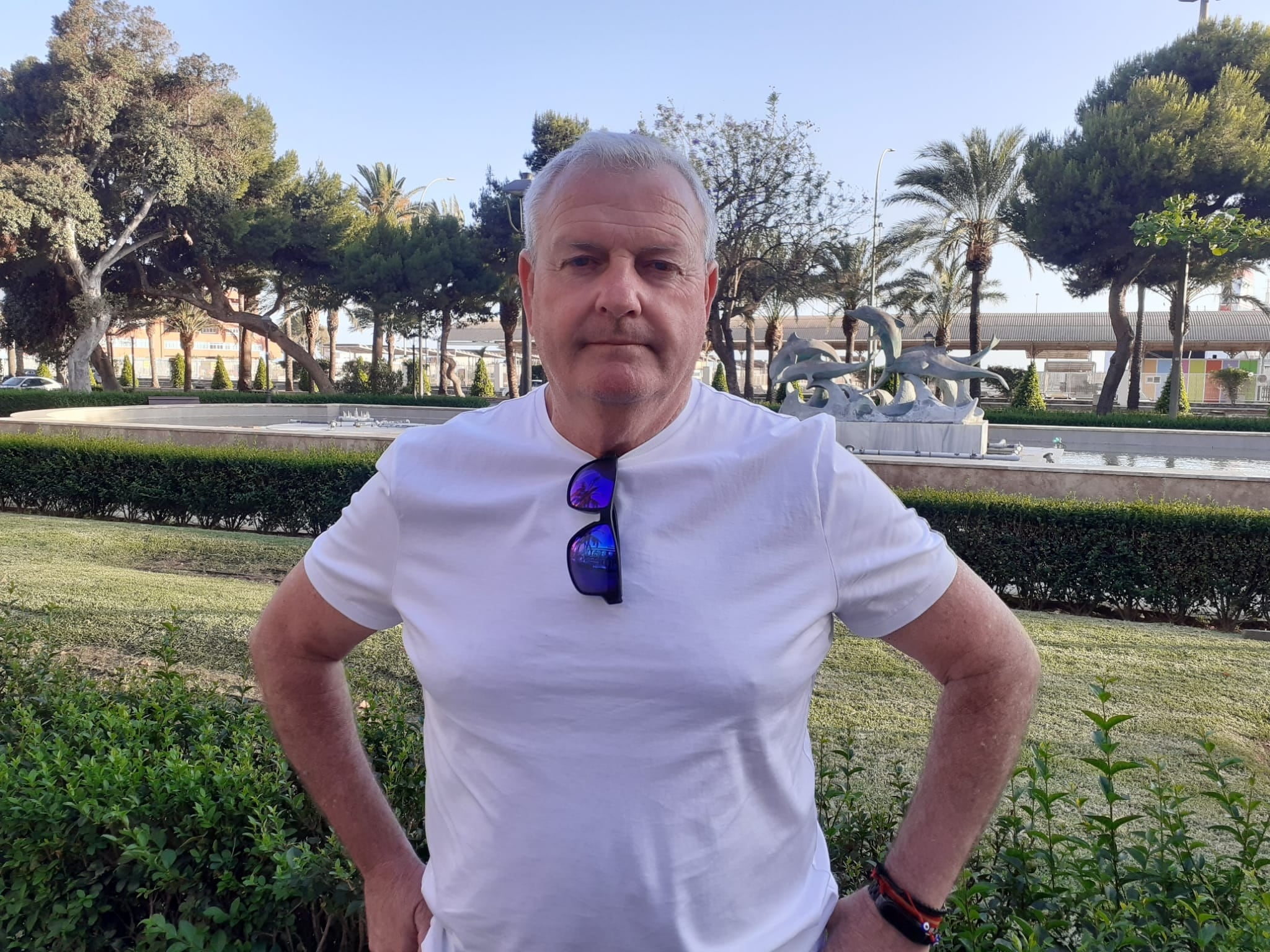 Andrés Cayuela en el Parque de Almería.