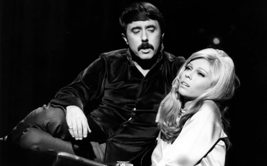 Lee Hazlewood y Nancy Sinatra durante la promoción de su primer disco en 1968