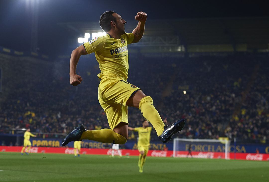 Cazorla celebra un gol en La Cerámica