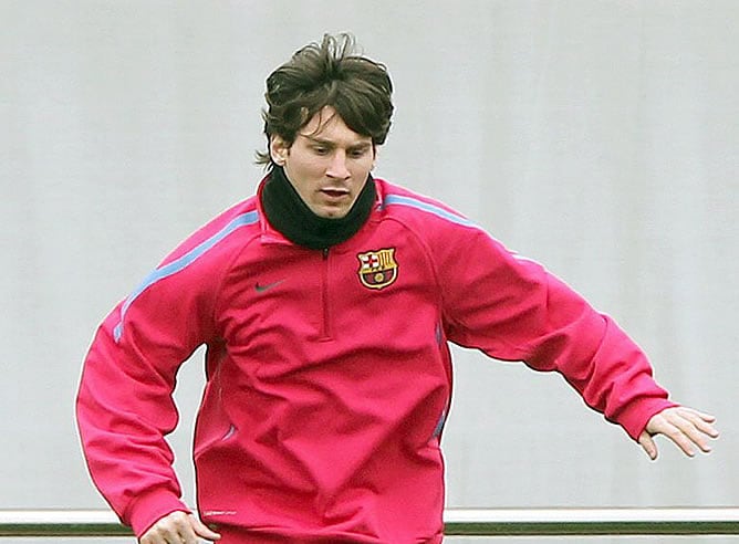 Messi, durante un entrenamiento