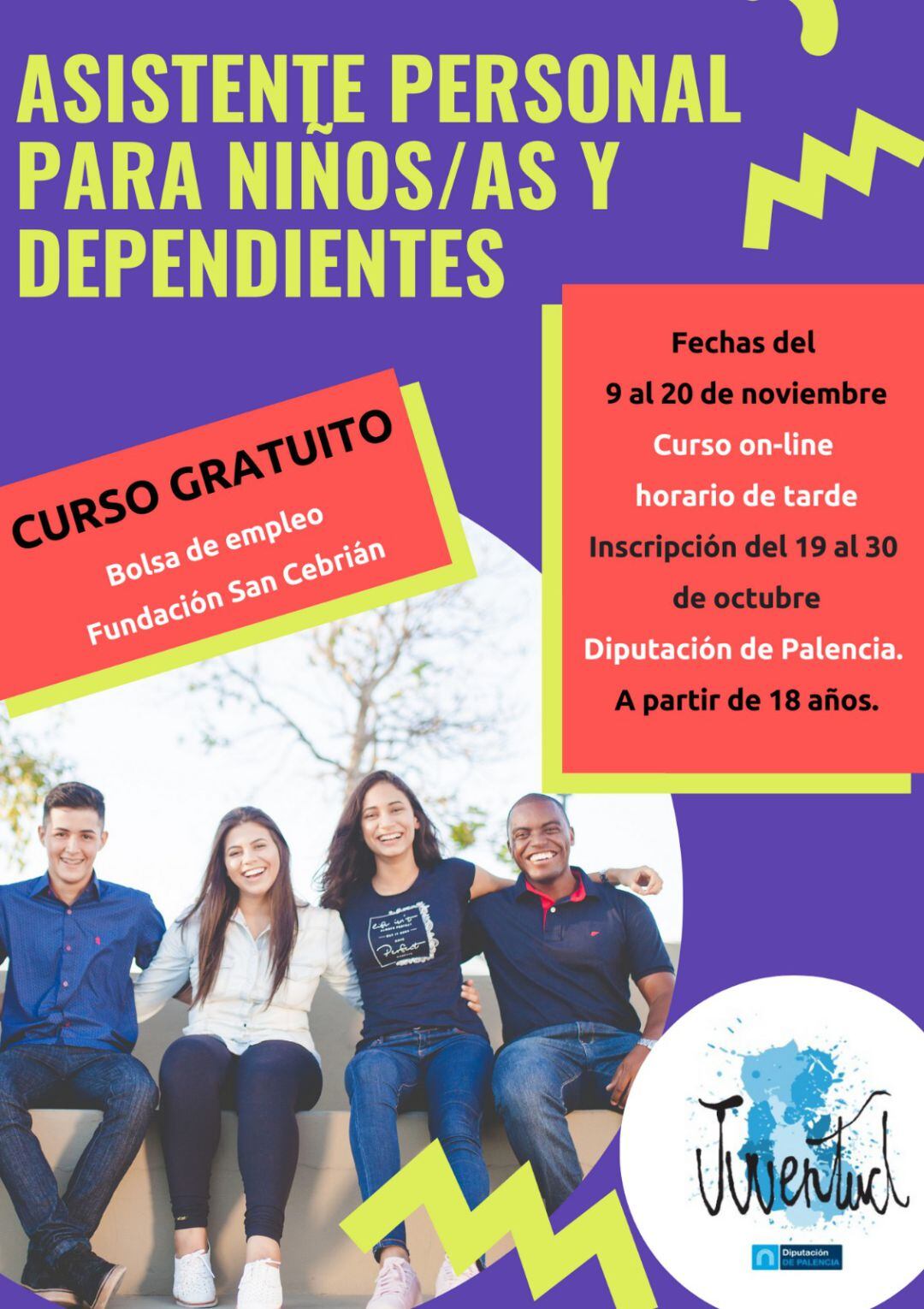 La Diputación abre el plazo para el nuevo curso de Asistente personal para niños dependientes