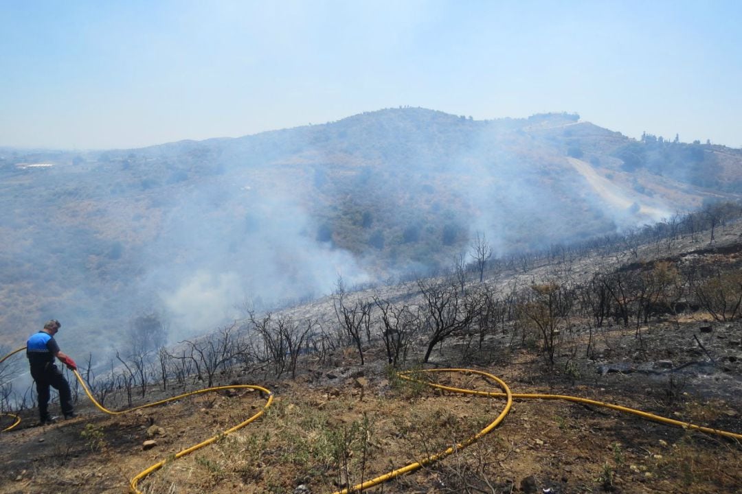 Uno de los recientes incendios en Mijas (Málaga)